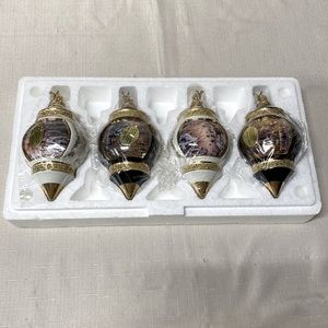 Bradford Editions Set 4 in Woodland Tranquility Ornament Collection, 2000